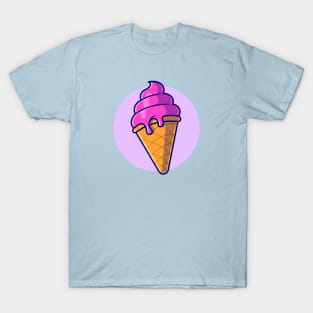 Ice Cream Cone Cartoon T-Shirt